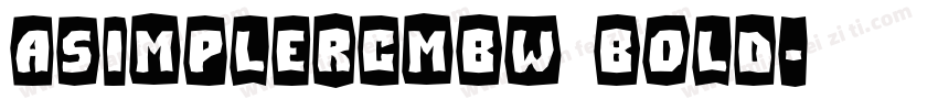 aSimplerCmBW Bold字体转换